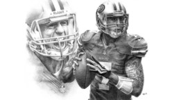 Colin Kaepernick Drawing, RobOliver3, Rob Oliver 3, Rob Oliver, Graphic Design, Advertising, Drawing, Pencil Drawing, Artist, Creativity, Award-Winning Designer, Illustration, Football Drawing, Sports Illustration